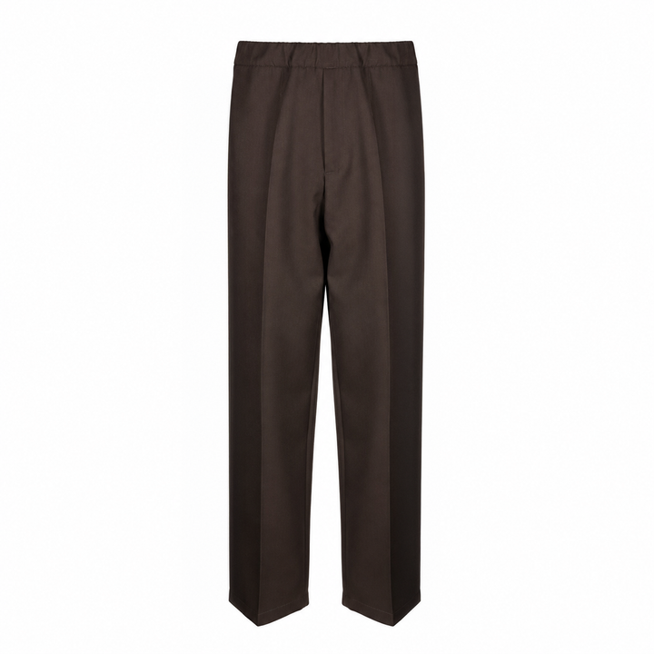 Pantalone Pajama marrone in lana tecnica