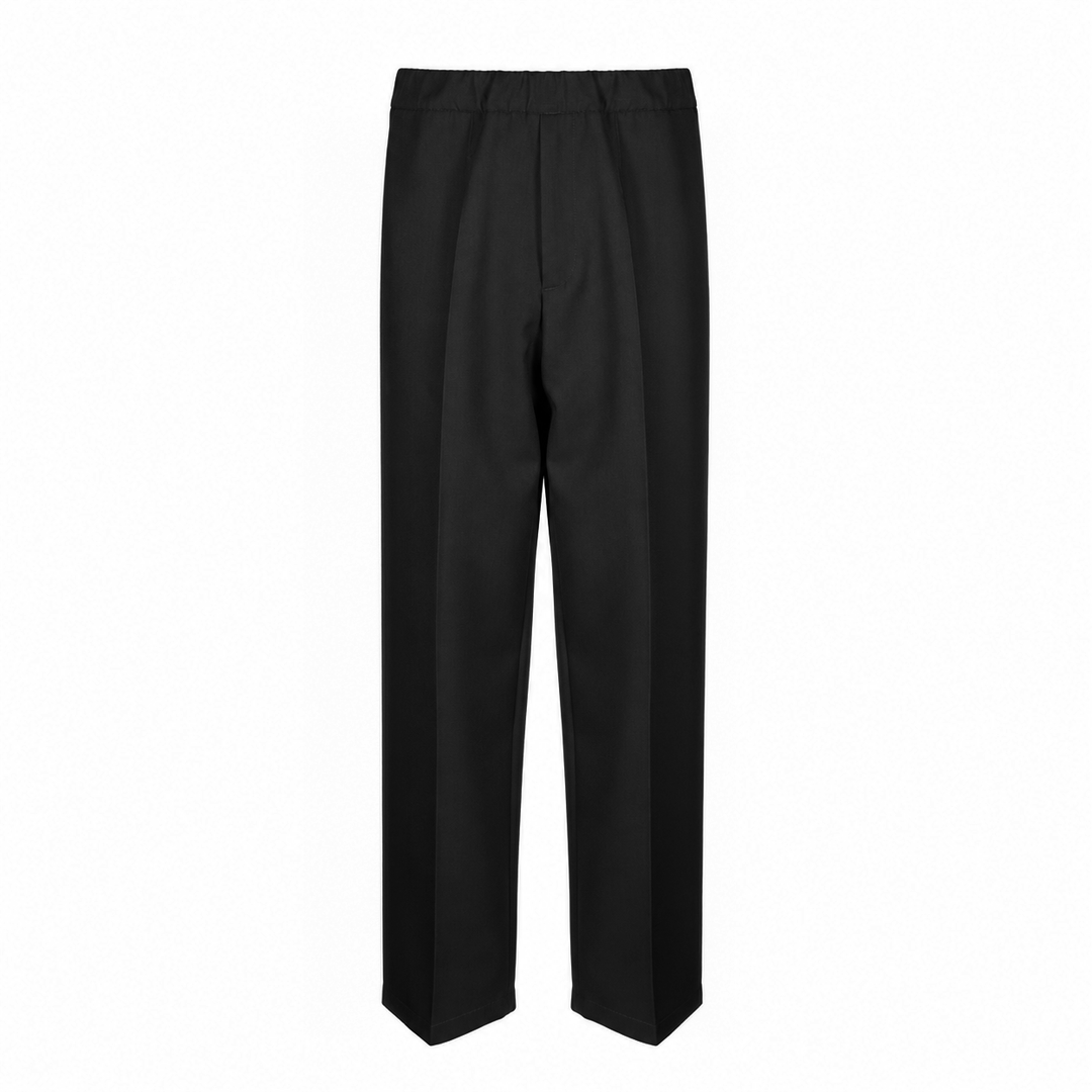 Pantalone Pajama nero in lana tecnica