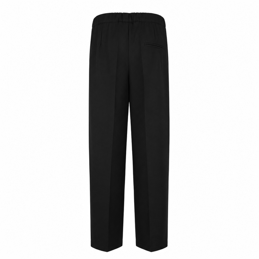Pantalone Pajama nero in lana tecnica