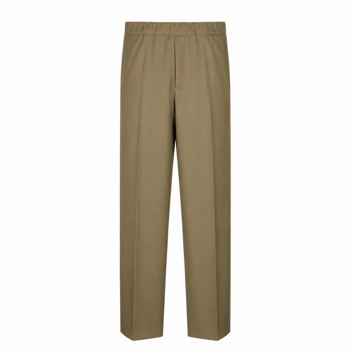 Pantalone Pajama verde oliva in lana tecnica
