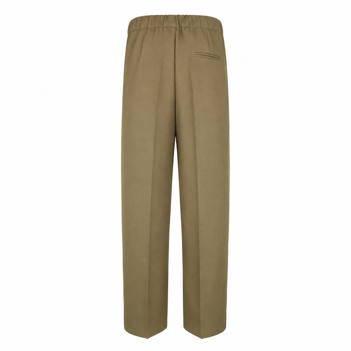 Pantalone Pajama verde oliva in lana tecnica