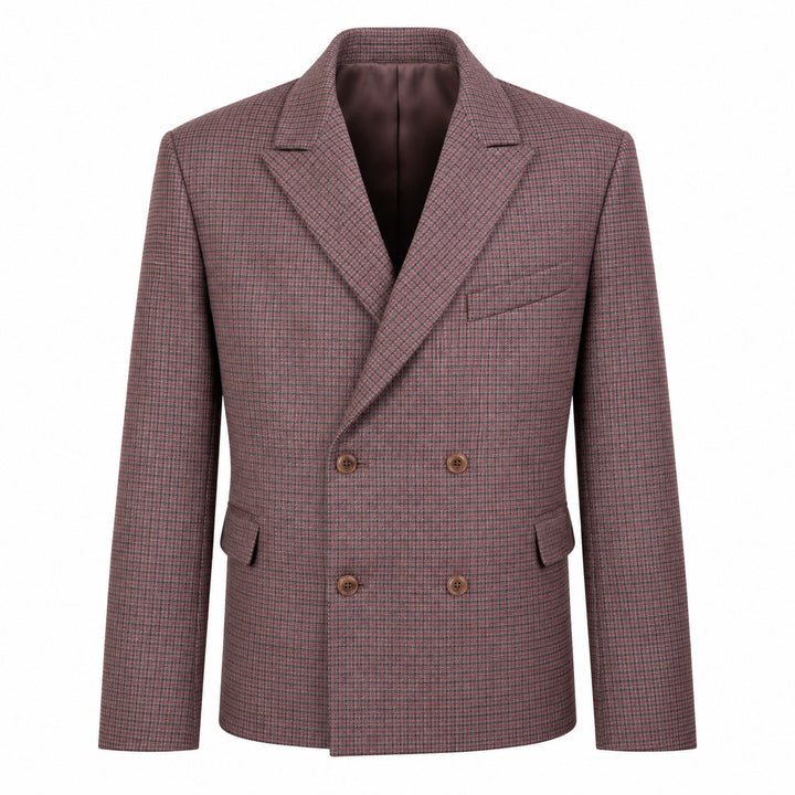 Blazer Mel con motivo check all-over in lana