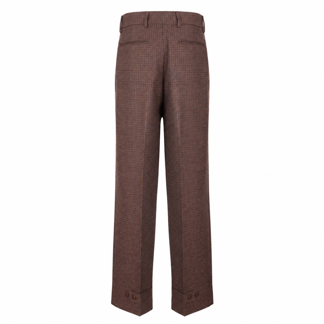 Pantalone Costin NT con motivo check all-over in lana