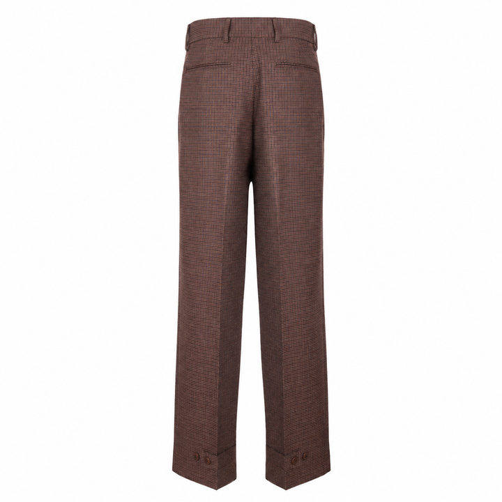 Pantalone Costin NT con motivo check all-over in lana