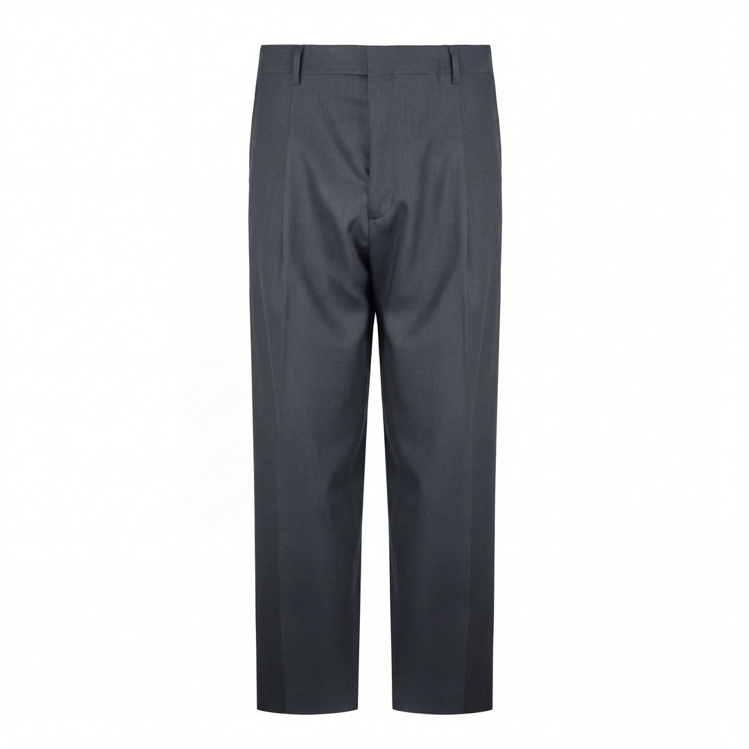 Pantalone Vincent piombo in twill di lana