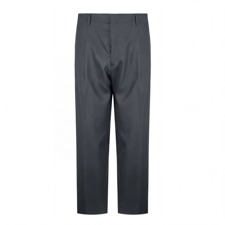 Pantalone Vincent piombo in twill di lana