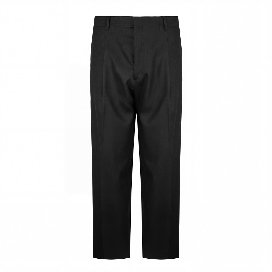 Pantalone Vincent nero in twill di lana