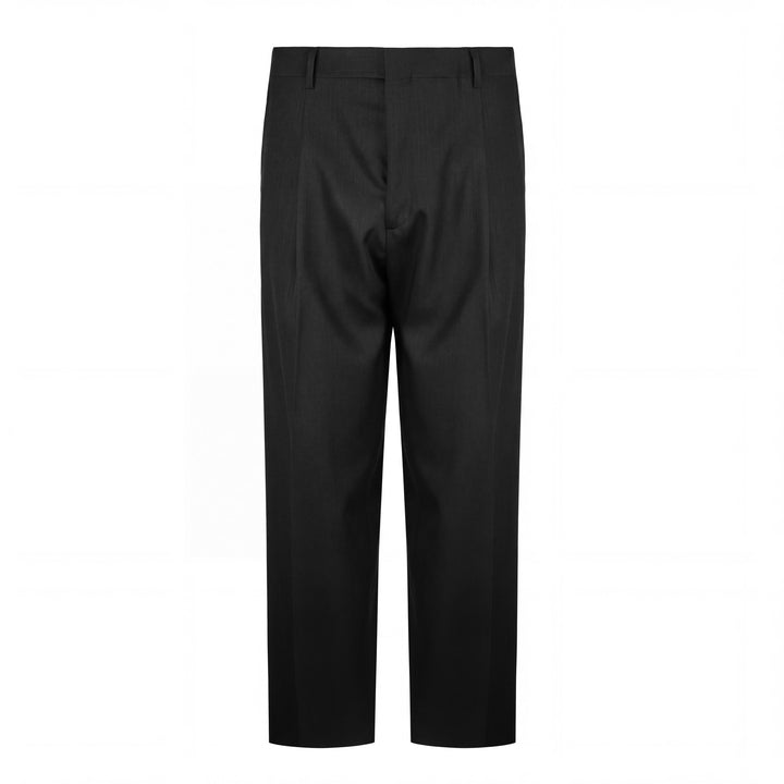 Pantalone Vincent nero in twill di lana