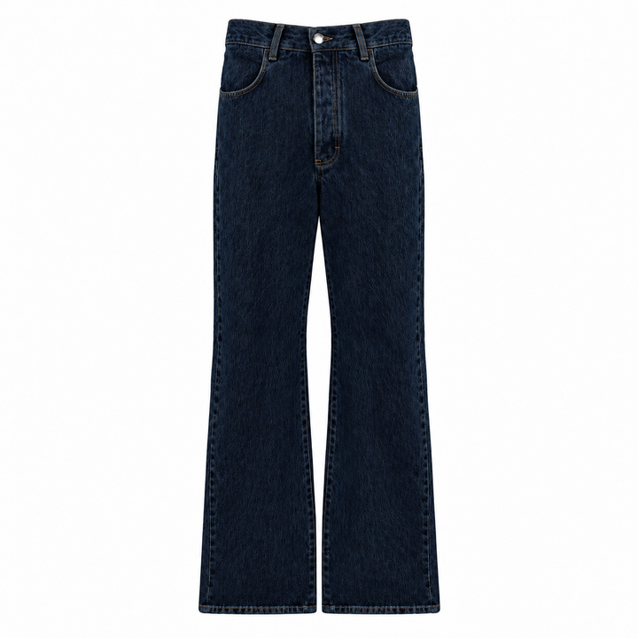 Jeans large fit lavaggio scuro in cotone