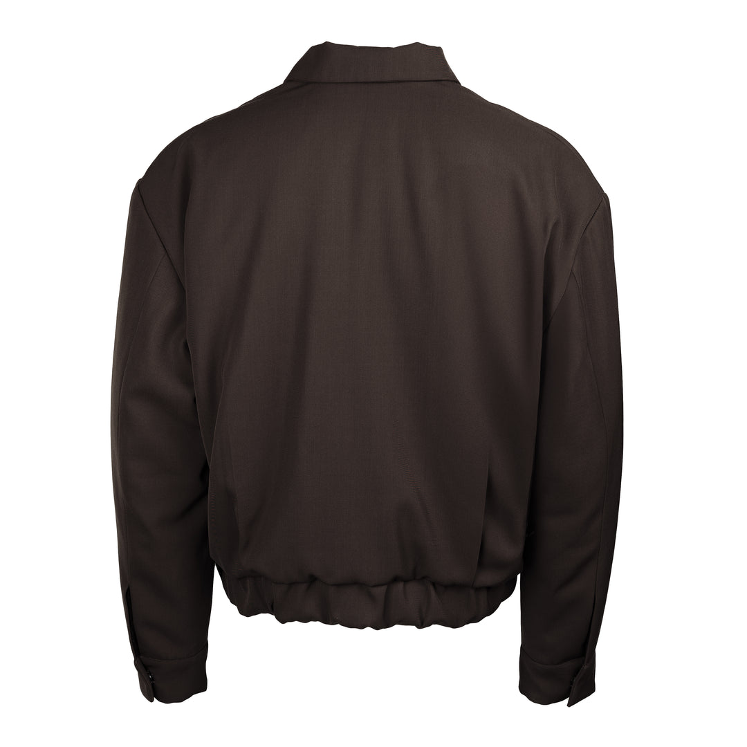 Giacca bomber Marley marrone in lana tecnica