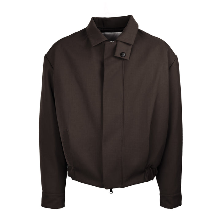 Giacca bomber Marley marrone in lana tecnica