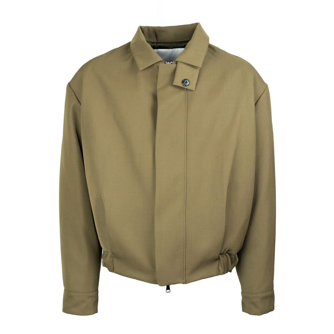 Giacca bomber Marley verde oliva in lana