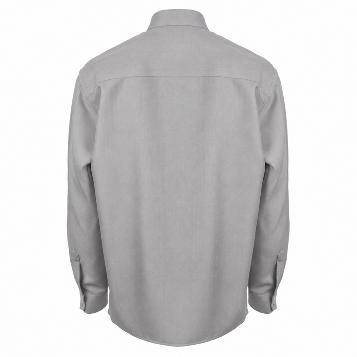 Camicia Eric ML grigio in lana piquè