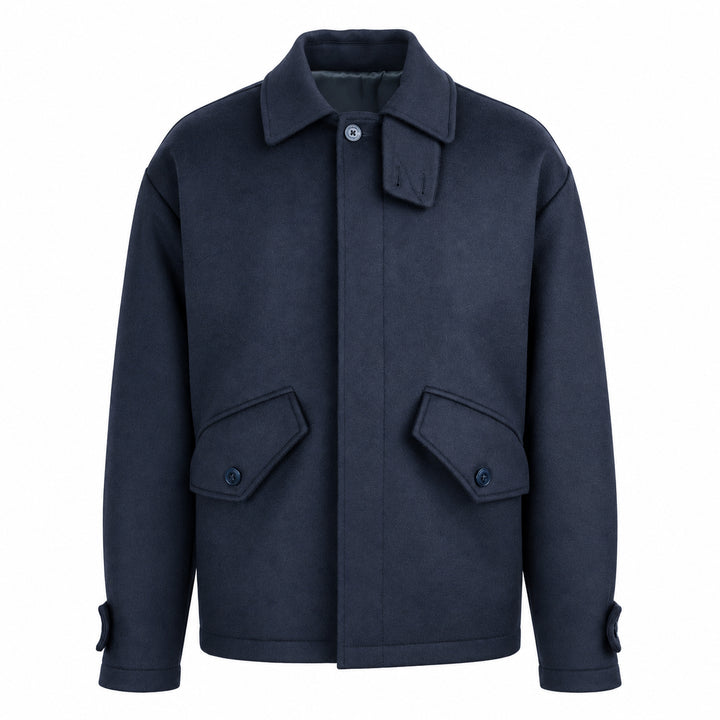 Giacca Gordon blu in lana e cashmere