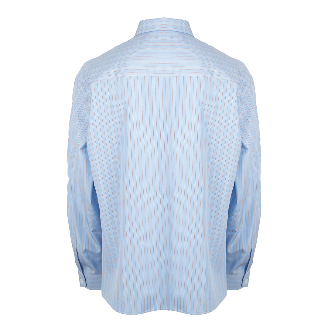 Camicia Eric ML base azzurra a righe in cotone