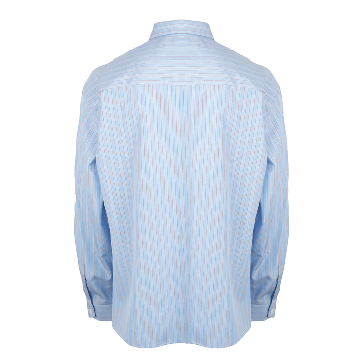 Camicia Eric ML base azzurra a righe in cotone