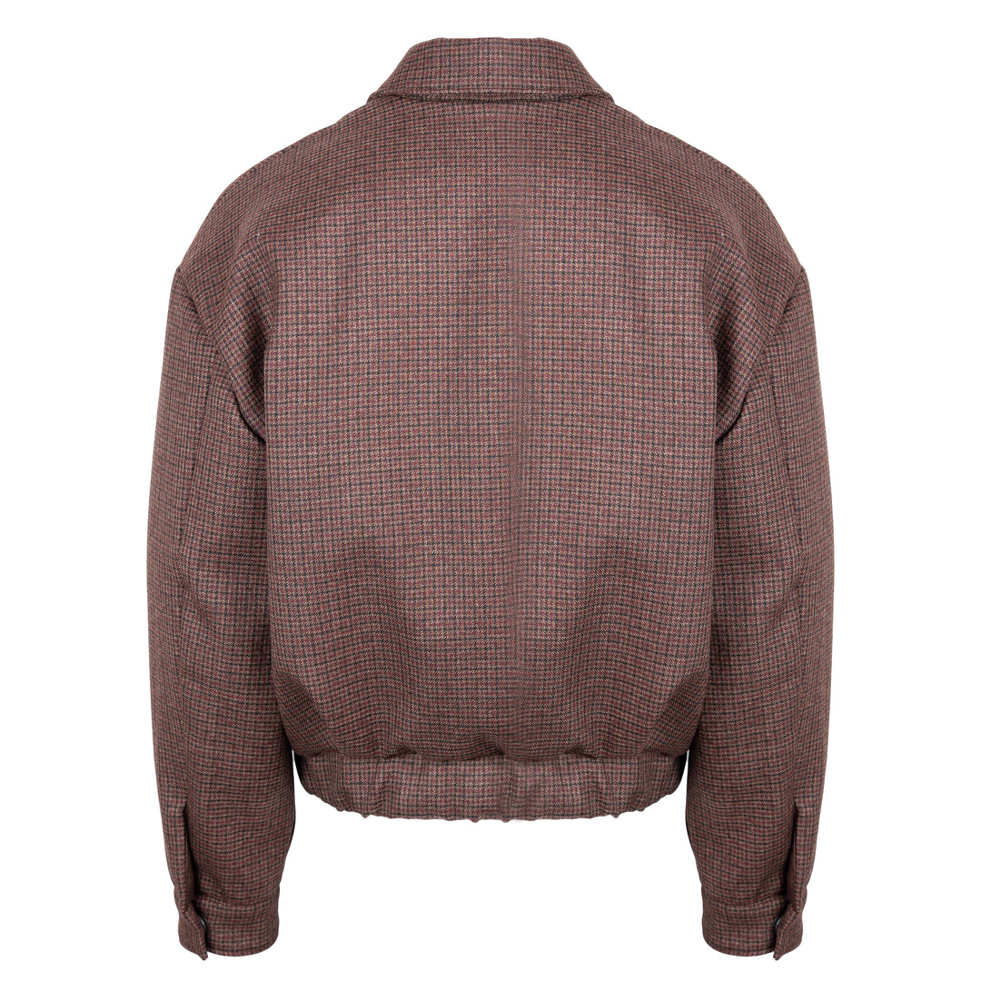 Giacca bomber Marley con motivo a check all-over in lana