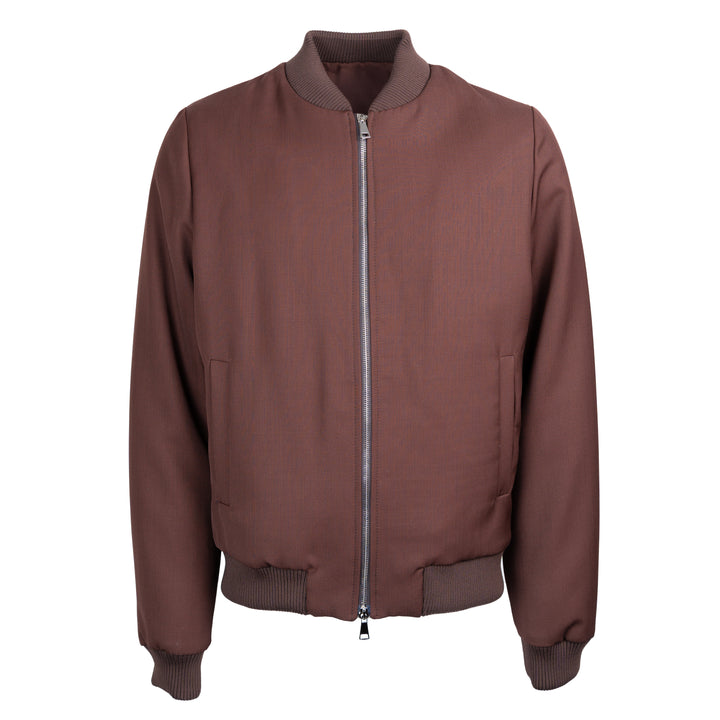 Giacca Brett bordeaux in lana piquè