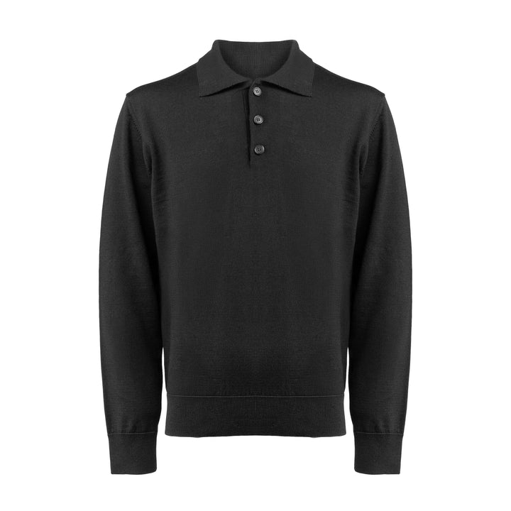 Polo Pablo in maglia nero regular fit