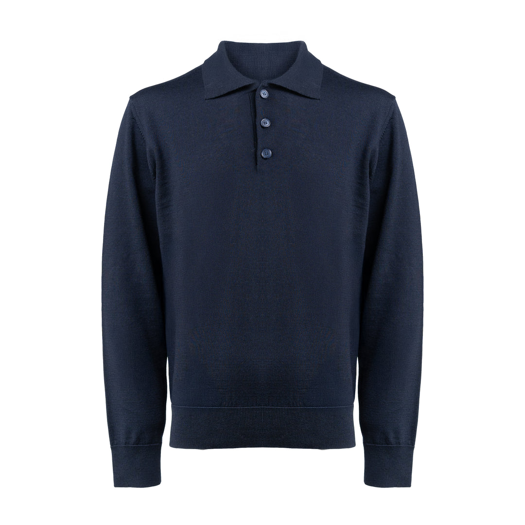 Polo Pablo in maglia blu regular fit