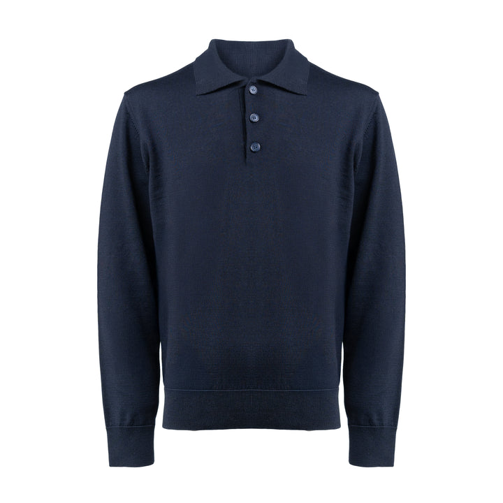 Polo Pablo in maglia blu regular fit