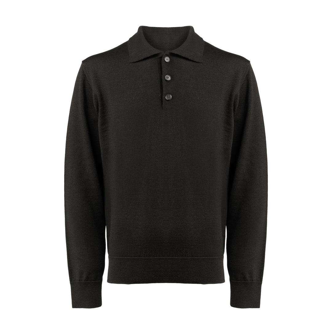 Polo Pablo in maglia marrone regular fit