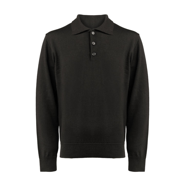 Polo Pablo in maglia marrone regular fit