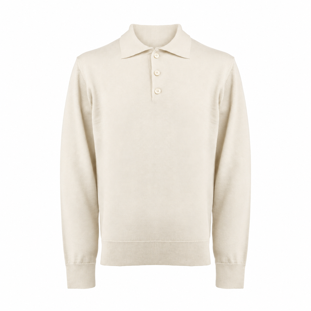 Polo Pablo in maglia panna regular fit