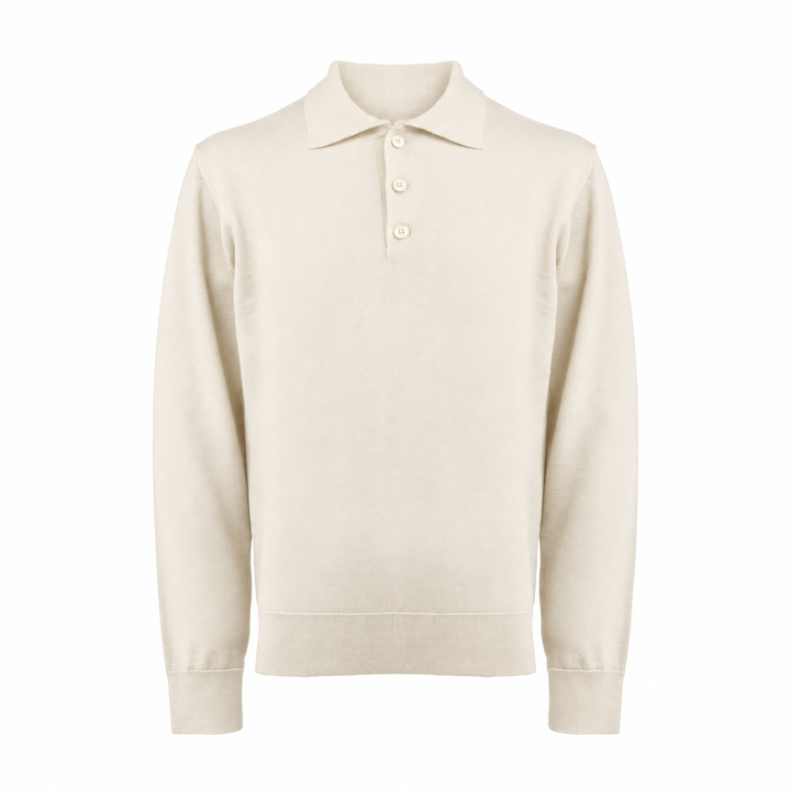 Polo Pablo in maglia panna regular fit