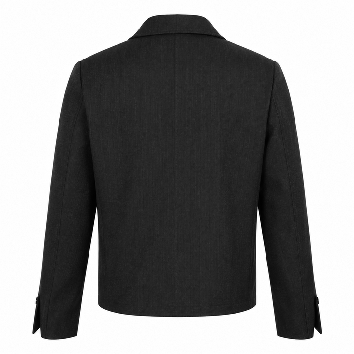 Blazer Micah slim fit nero in twill di lana