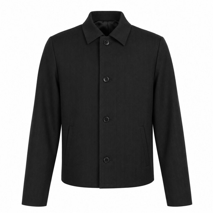 Blazer Micah slim fit nero in twill di lana