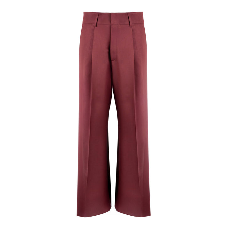 Pantalone Alessio rosso in twill di lana