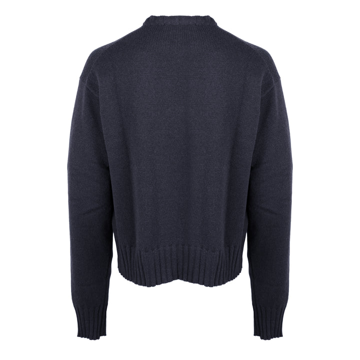 Pullover girocollo Rolf blu boxy fit gauge 5