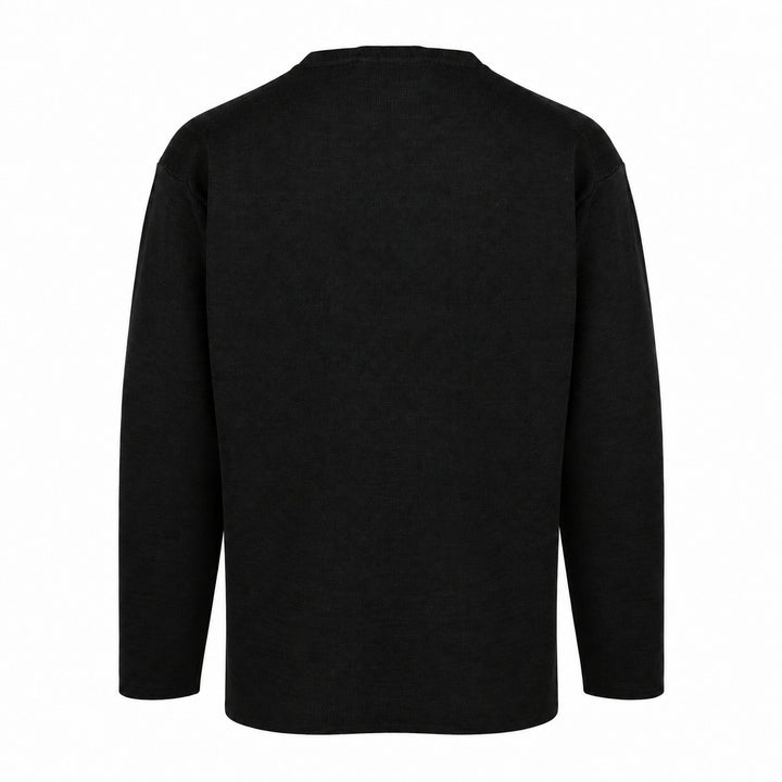 Pullover Ryuji nero in lana