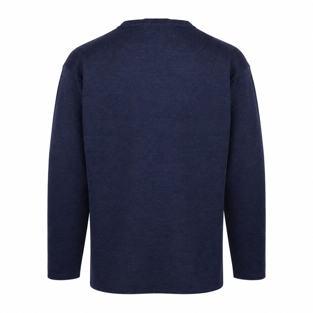 Pullover Ryuji blu in lana