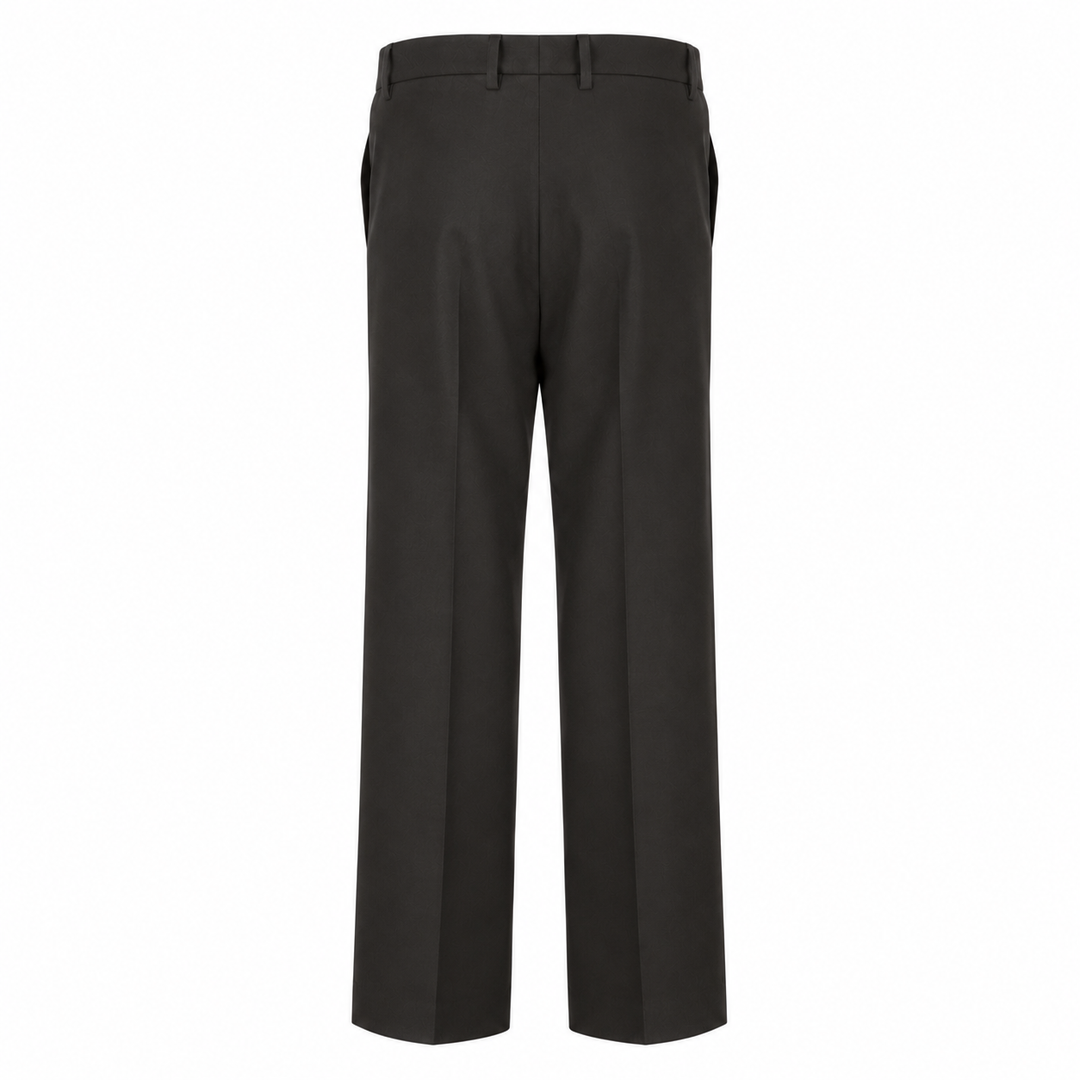 Pantalone Vincent marrone in flanella di lana