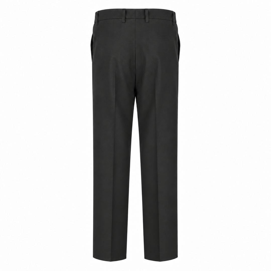 Pantalone Vincent nero in flanella di lana
