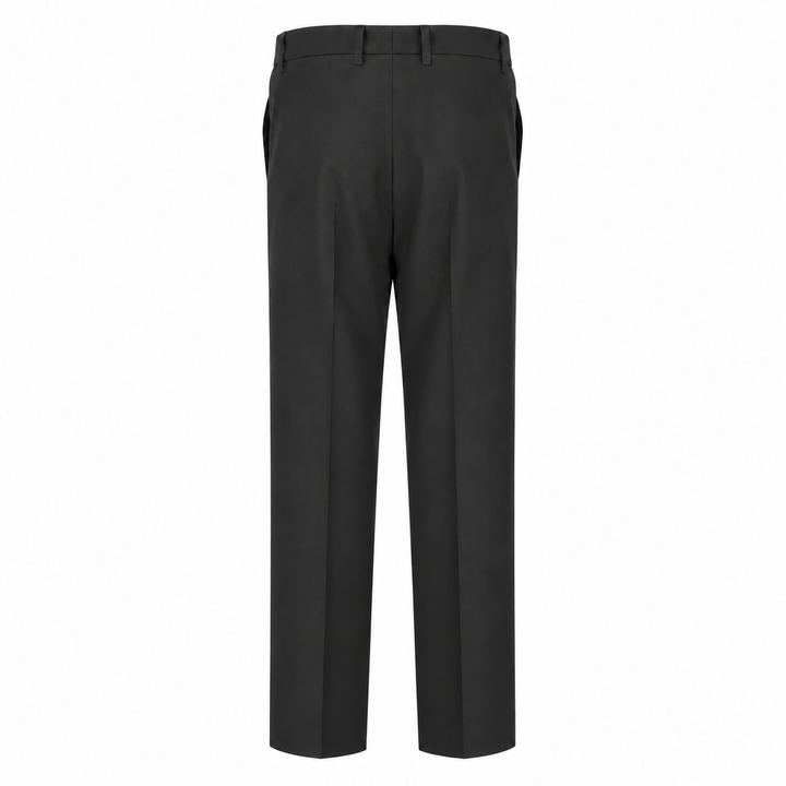 Pantalone Vincent nero in flanella di lana