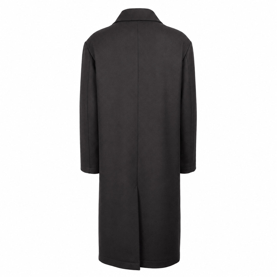 Cappotto doppiopetto Plaxy verde in panno di lana