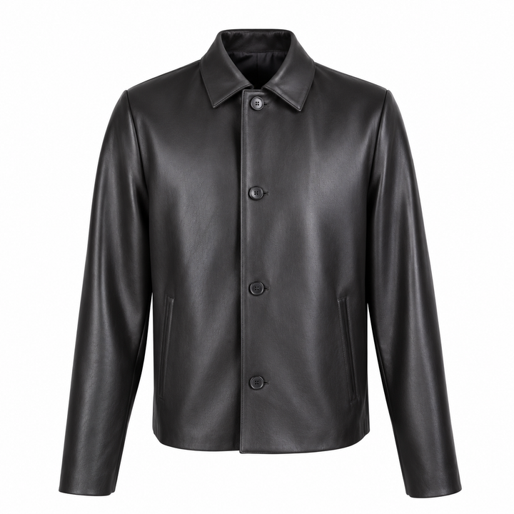 Blazer Micah nero in ecopelle