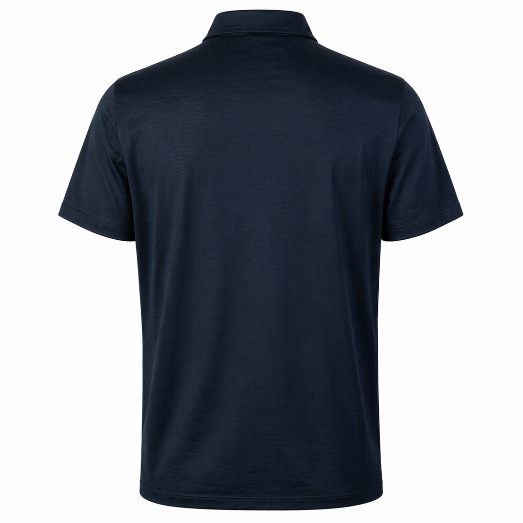Polo Peter blu in cotone