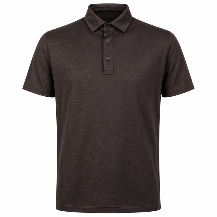 Polo Peter ebano in cotone