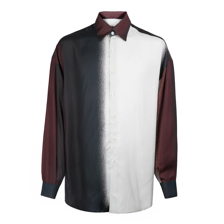 Camicia Valentino stampata tricolore in tencel