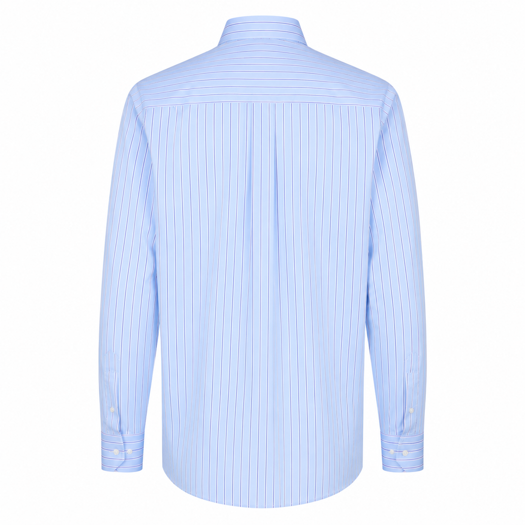 Camicia Andrea base azzurra a righe in cotone