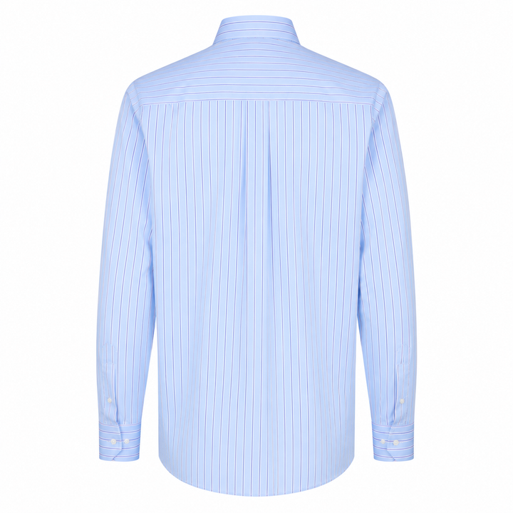Camicia Andrea base azzurra a righe in cotone