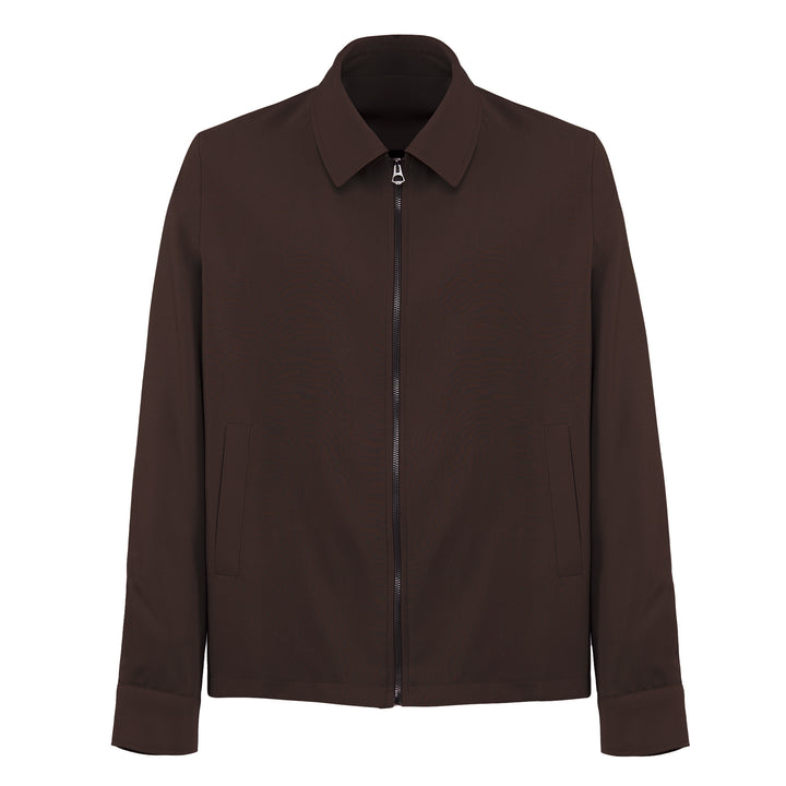 Giacca Ol marrone in fresco di lana