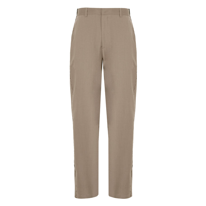 Pantalone Allen fango in fresco di lana