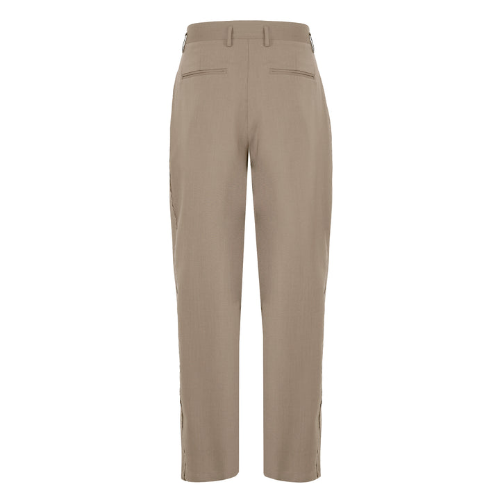 Pantalone Allen fango in fresco di lana