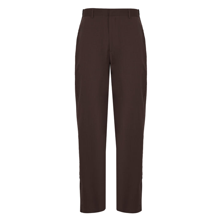 Pantalone Allen marrone in fresco di lana