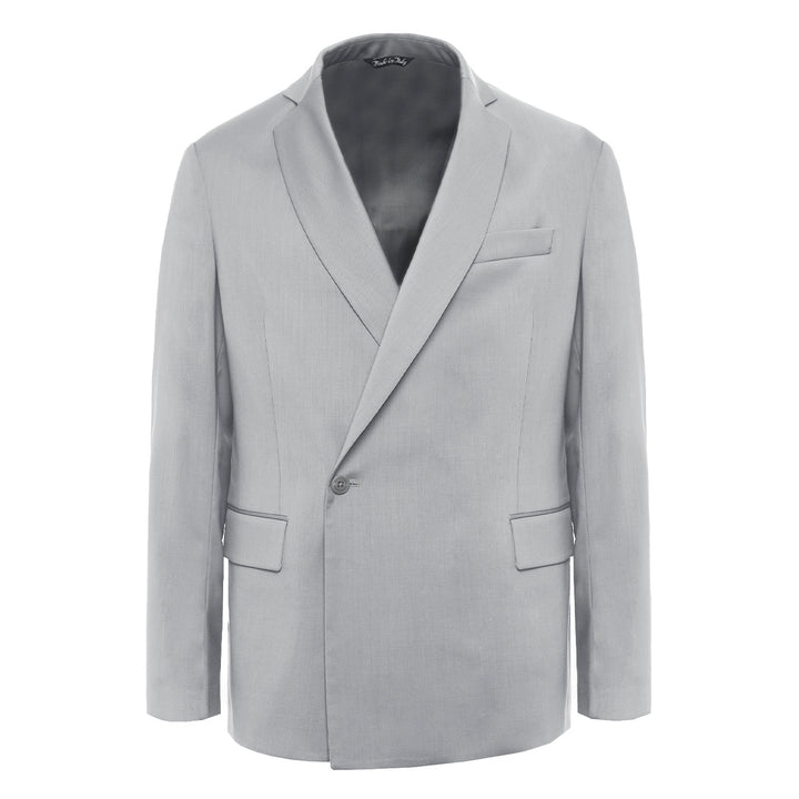 Blazer Demna grigio in fresco di lana